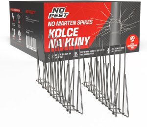 Nierdzewne Stalowe Kolce na Kuny Koty Łasice Przeciw Kunom Kotom na Rury Spustowe Rynny Konstrukcje "No Marten Spikes" 5