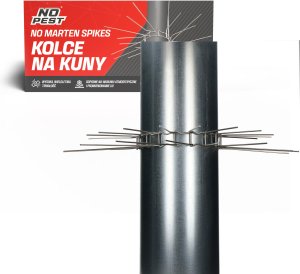 Nierdzewne Stalowe Kolce na Kuny Koty Łasice Przeciw Kunom Kotom na Rury Spustowe Rynny Konstrukcje "No Marten Spikes" 8