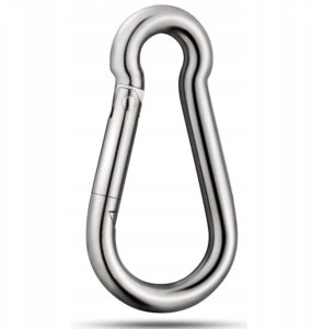 Karabinek wspinaczkowy Revity duży i mocny nierdzewny karabińczyk 7x3 cm 2