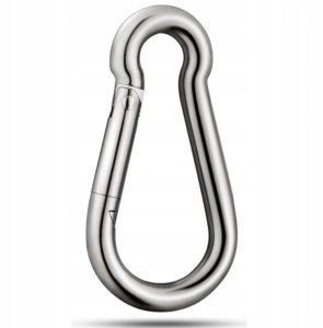 Karabinek wspinaczkowy Revity duży i mocny nierdzewny karabińczyk 8 x 3 cm 2
