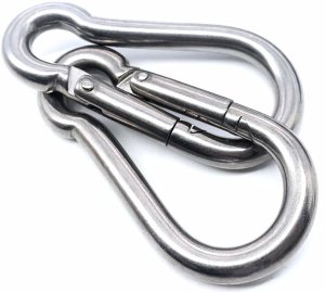 Karabinek wspinaczkowy Revity duży i mocny nierdzewny karabińczyk 8 x 3 cm 5