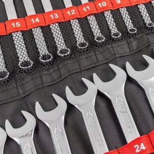 Zestaw narzędzi Rockforce Zestaw kluczy płasko-oczkowych 25el. (6-25,27,28,30,32,36mm) na płótnie 5