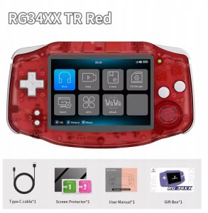 Konsola przenośna dla gier retro ANBERNIC RG34XX Red 3