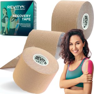Taśma kinezjologiczna Revity kinesiology tape 5 cm x 5 m plastry medyczne 1 szt. 1