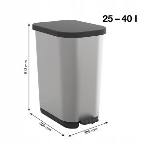 Kosz na śmieci Rotho kosz na śmieci z pedałem RIBO biały 35L 7