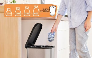 Kosz na śmieci Rotho kosz na śmieci z pedałem RIBO niebieski 35L 5