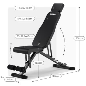 Zipro Ławka treningowa składana Grind 3
