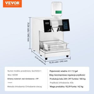 Kruszarka do lodu  profesjonalna produkcja lodów i napojów 180 kg/24h 2