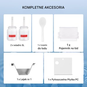Vevor Kruszarka do lodu z chłodzeniem powietrznym do lodów i napojów 125 kg/24h 6