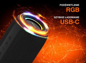 Głośniki TRACER XtremeBeat PRO TWS BT RGB BLACK 10