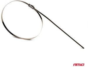 Opaski zaciskowe metalowe ze stali nierdzewnej 4.6x400mm 100 szt. amio-04325 2