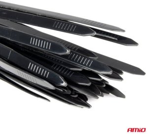 Opaski zaciskowe plastikowe czarne długie zestaw 60 szt. amio-04315 5