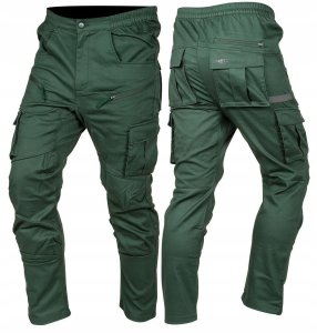 Spodnie robocze OUTDOOR, typu jogger, zielone, rozmiar M 1
