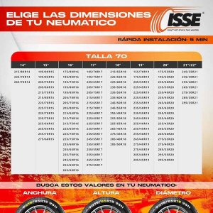 Łańcuchy śniegowe tekstylne isse super rozmiar 70 en16662-1-2020 onorm 5121- 2021 2 szt. 2