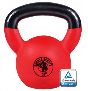 Kettlebell Gorilla Sports 28 kg kettlebell hantel gumowany kettle Gorilla 4