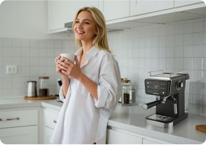 Ekspres do kawy kolbowy 20 bar Berdsen BD-771 czarny 12