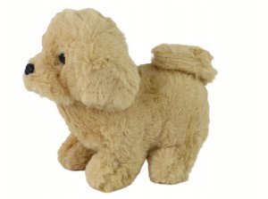 Chodzący Piesek Zabawka Interaktywna Szczekający Beżowy 2