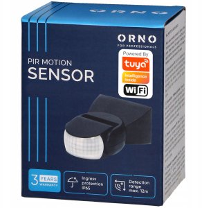 Czujnik ruchu 360°/180° 2 sensory, IP65, 1200W, czarny, TUYA Smart Wi-Fi 11