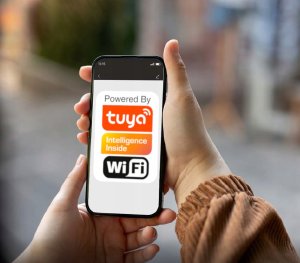 Czujnik ruchu 360°/180° 2 sensory, IP65, 1200W, czarny, TUYA Smart Wi-Fi 6