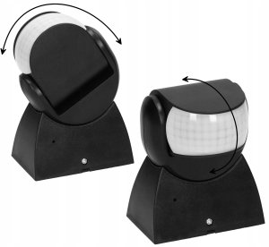 Czujnik ruchu 360°/180° 2 sensory, IP65, 1200W, czarny, TUYA Smart Wi-Fi 8