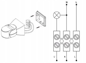 Czujnik ruchu 360°/180° 2 sensory, IP65, 1200W, czarny, TUYA Smart Wi-Fi 10