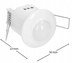 Czujnik ruchu i obecności 360°, IP20, 800W, do sufitów podwieszanych, mini 4