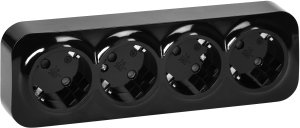 Gniazdo poczwórne ToDo 2P+Z Schuko IP20, 16A, 230V AC, czarny, 8 sztuk 1