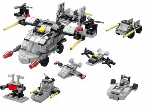 Klocki Konstrukcyjne Helikopter 6w1 Zestaw DIY Pojazdy 117 ele. 2