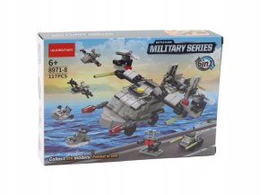 Klocki Konstrukcyjne Helikopter 6w1 Zestaw DIY Pojazdy 117 ele. 3
