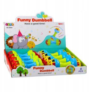 Grzechotka Gryzak Dla Niemowląt Hantelek Kolorowy 4