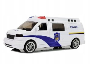 LeanToys Auto Policja z naciągiem ze światłami i dźwiękiem 2