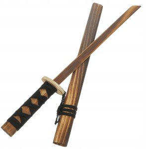 Drewniany Miecz Czerwony Rekwizyt Dla Rycerza 73 cm 2