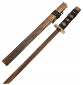 Drewniany Miecz Czerwony Rekwizyt Dla Rycerza 73 cm 3