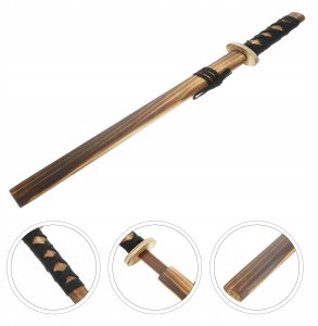 Drewniany Miecz Czerwony Rekwizyt Dla Rycerza 73 cm 4