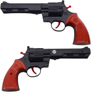 Rewolwer Na Kapiszony Pistolet Rekwizyt Dźwięk Strzału Czarny 2