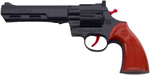 Rewolwer Na Kapiszony Pistolet Rekwizyt Dźwięk Strzału Czarny 3