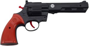 Rewolwer Na Kapiszony Pistolet Rekwizyt Dźwięk Strzału Czarny 4