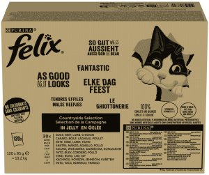 PURINA FELIX FANTASTIC Mix Wiejskie smaki 120x85g 2