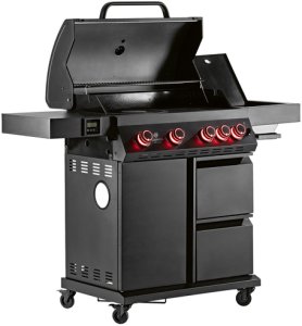 Landmann Cool Black 4.1 maxX Grill ogrodowy gazowy 18.6 kW 76 cm x 41 cm 4