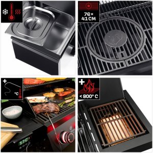 Landmann Cool Black 4.1 maxX Grill ogrodowy gazowy 18.6 kW 76 cm x 41 cm 10