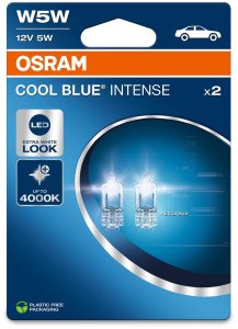 CAR LIGHT BLUE INTENSE 5W12V W5W 2V 1