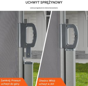 Markiza boczna parawan na taras roleta przeciwsłoneczna szara 160 x 300 cm 4