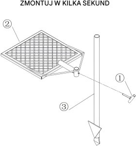 Palenisko grill ruszt ogniskowy ogrodowy wiszący kwadratowy przenośny+torba 4