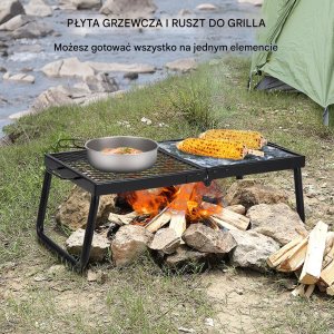 Palenisko grill ruszt ogniskowy turystyczny składany przenośny+torba 57 cm 2