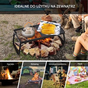 Palenisko grill ruszt ogniskowy turystyczny składany przenośny+torba 57 cm 4