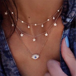 NASZYJNIK CHOKER CELEBRYTKA DŁUGA BOHO SREBRNY 55 1