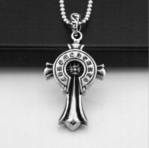 NASZYJNIK Srebrny Stal CELTYCKI KRZYŻYK RUNA 373 4