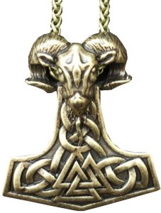 NASZYJNIK MŁOT THORA Valknut Kompas Baran 126 1