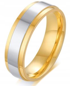 OBRĄCZKA ŚLUBNA Pierścionek STALOWY 5mm 316L r.19 1
