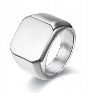 Sygnet UNISEX SREBRNY STALOWY 316L EU22 US10 1